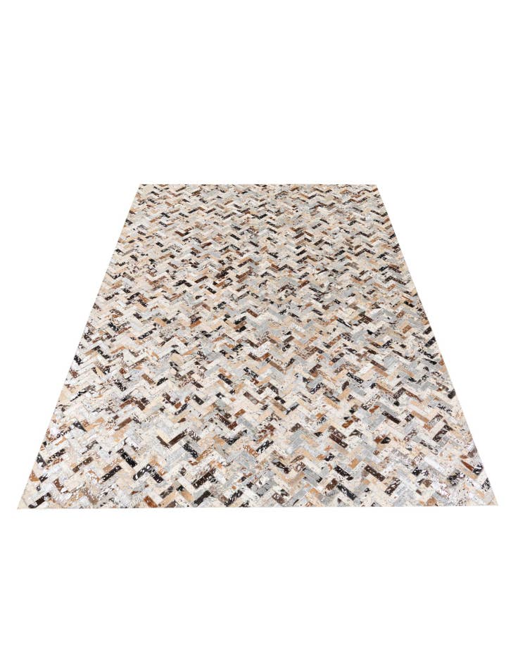 Detail image of 5' 3 x 7' 5 Cowhide Stocks Rug