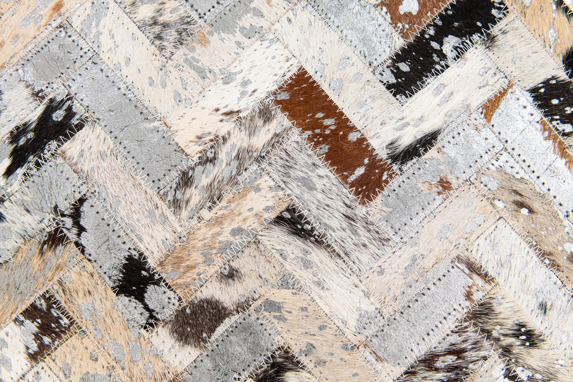 5' 3 x 7' 5 Cowhide Stocks Rug