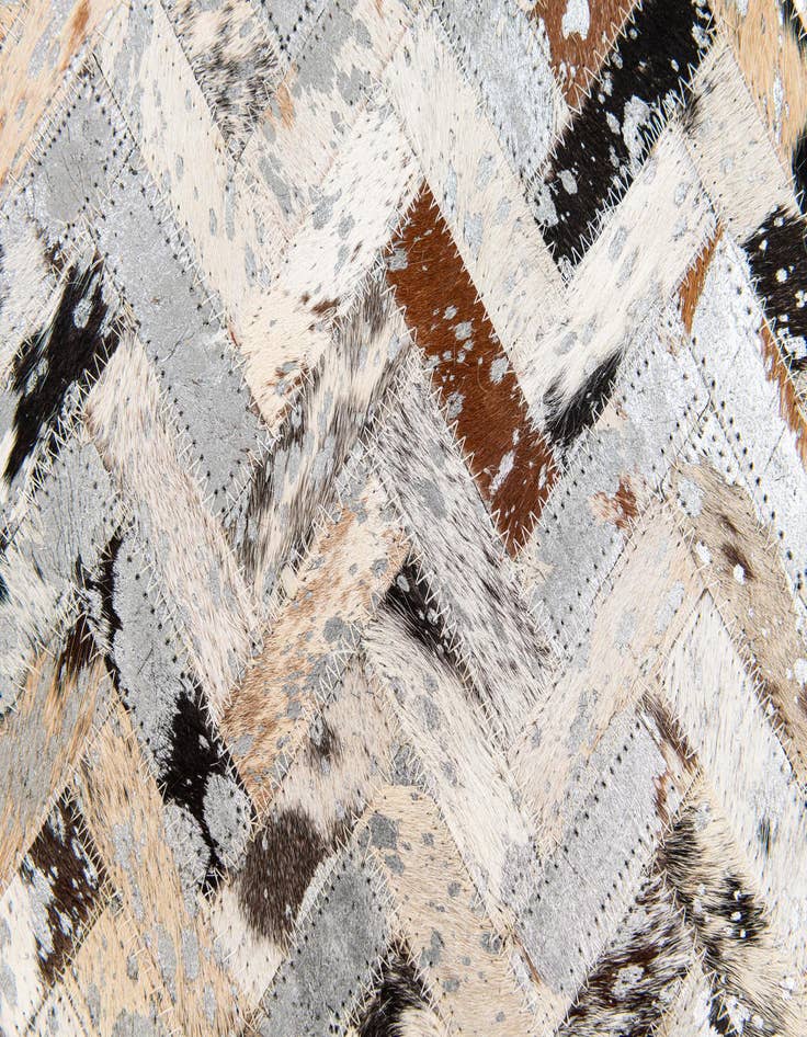 Detail image of 5' 3 x 7' 5 Cowhide Stocks Rug
