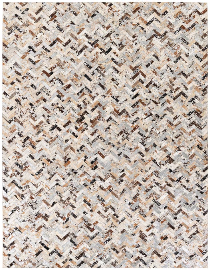 Detail image of 5' 3 x 7' 5 Cowhide Stocks Rug