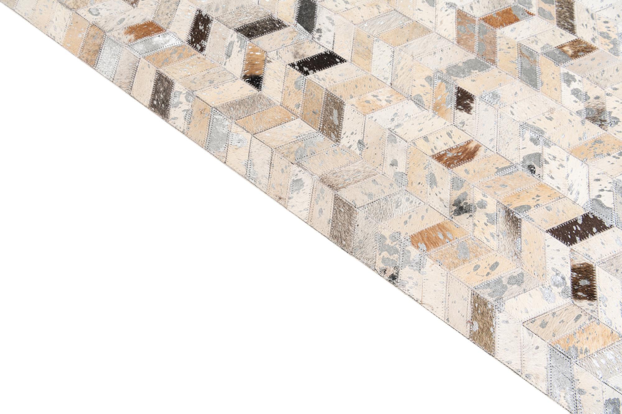 5' 4 x 7' 7 Cowhide Stocks Rug
