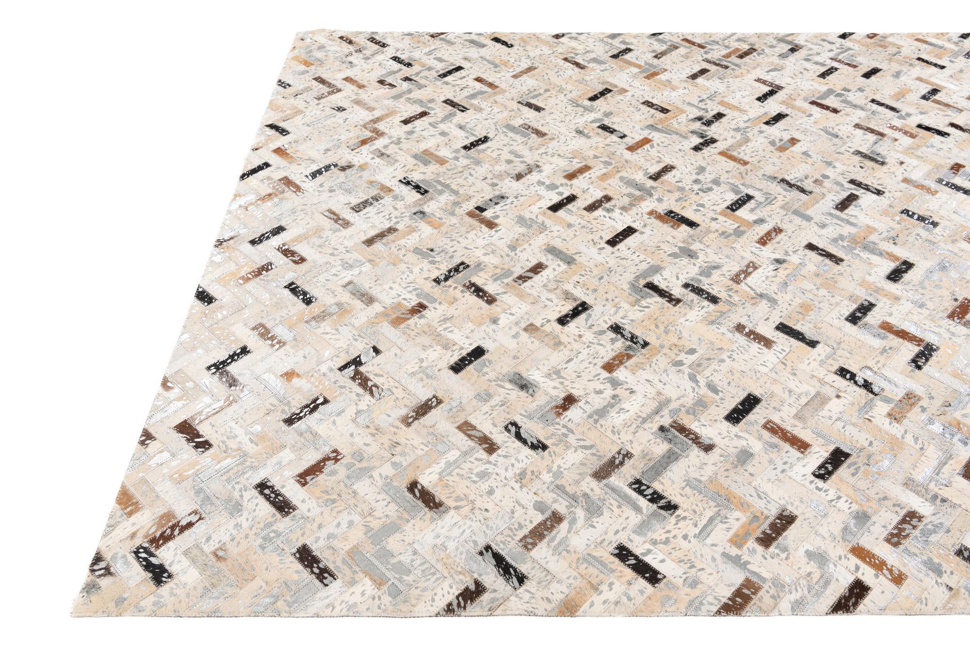 5' 4 x 7' 7 Cowhide Stocks Rug