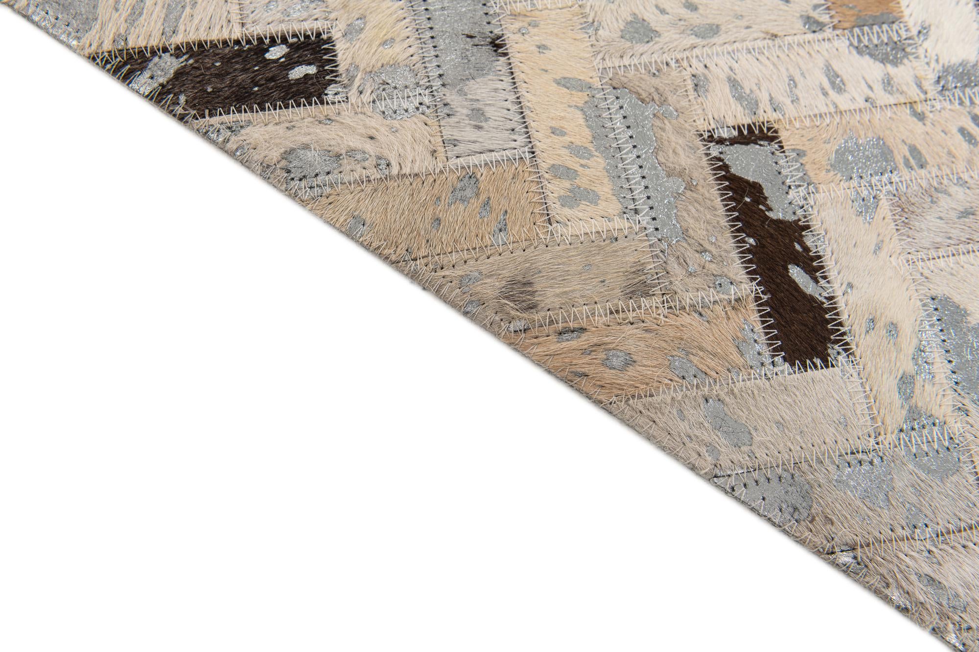 5' 4 x 7' 7 Cowhide Stocks Rug