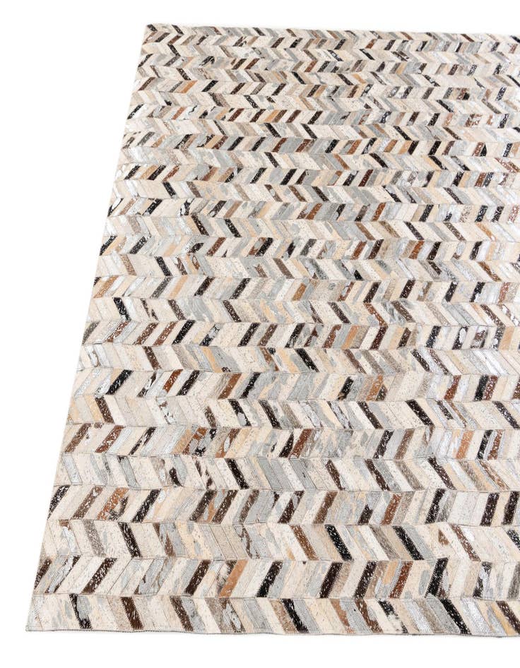 Detail image of 5' 3 x 7' 6 Cowhide Stocks Rug