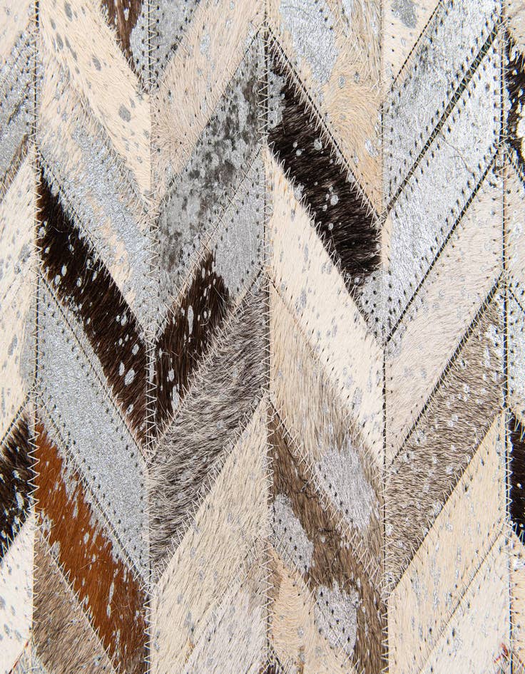 Detail image of 5' 3 x 7' 6 Cowhide Stocks Rug