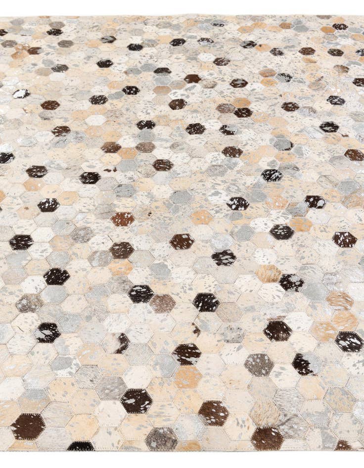 Detail image of 5' 3 x 7' 6 Cowhide Stocks Rug