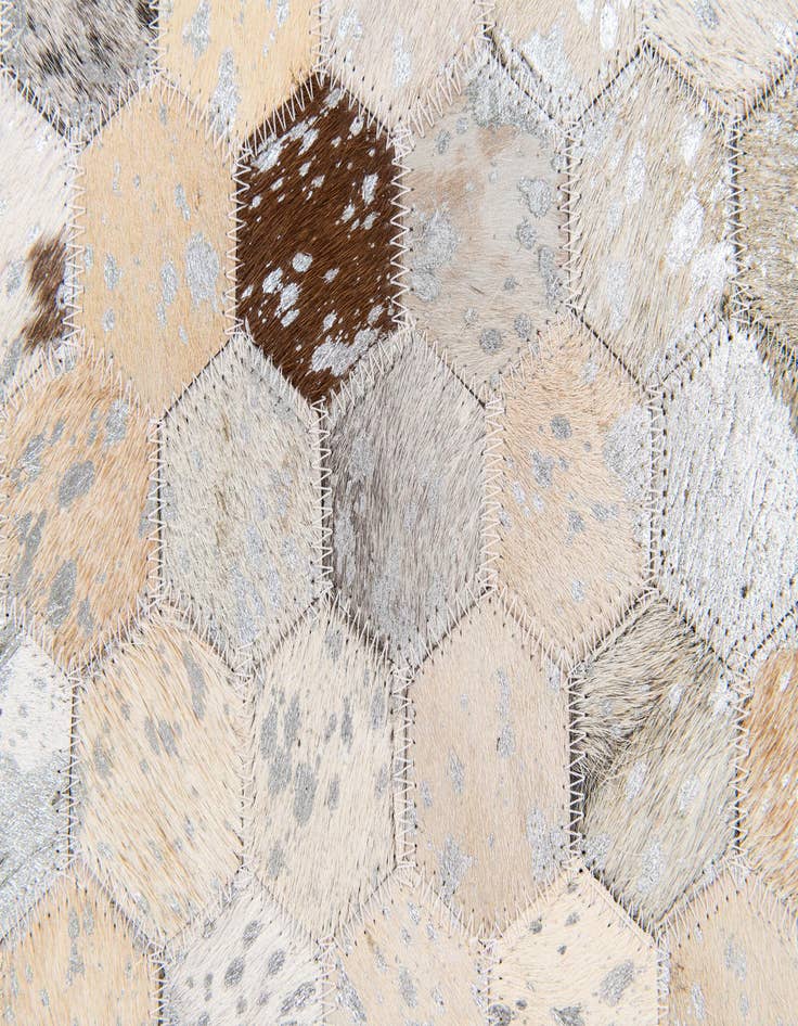 Detail image of 5' 3 x 7' 6 Cowhide Stocks Rug