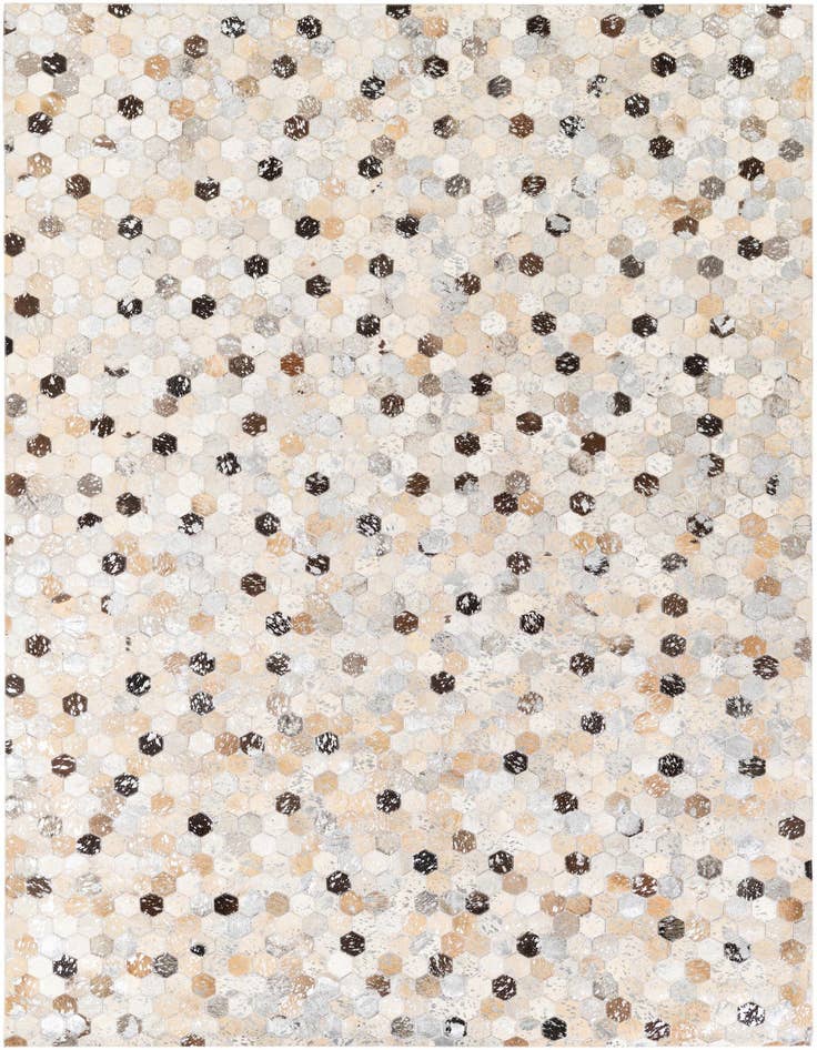 Detail image of 5' 3 x 7' 6 Cowhide Stocks Rug
