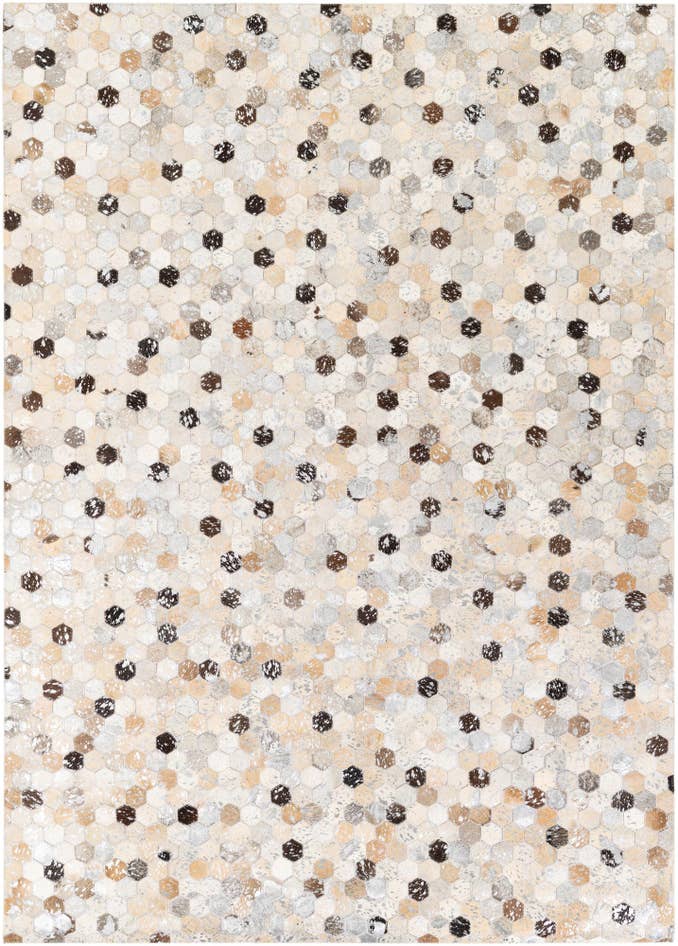 Detail image of 5' 3 x 7' 6 Cowhide Stocks Rug