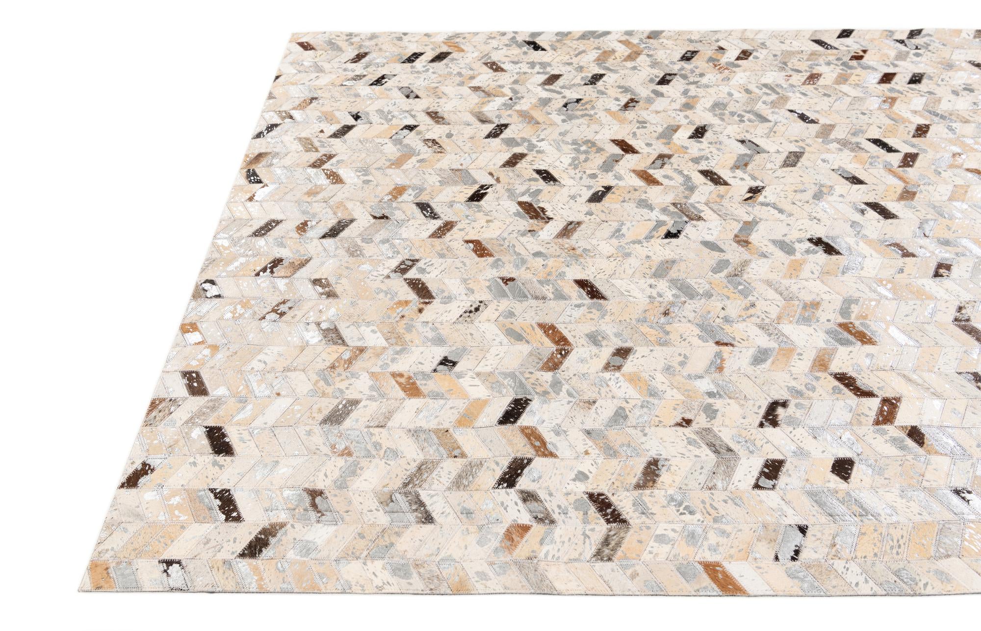 5' 4 x 7' 6 Cowhide Stocks Rug