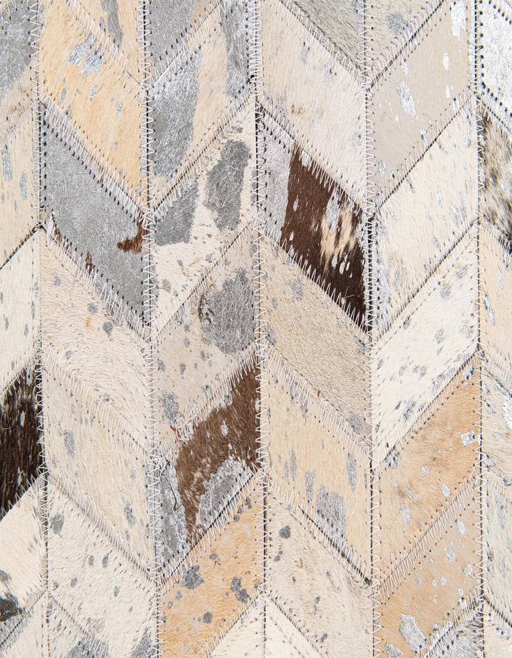 Detail image of 5' 4 x 7' 6 Cowhide Stocks Rug