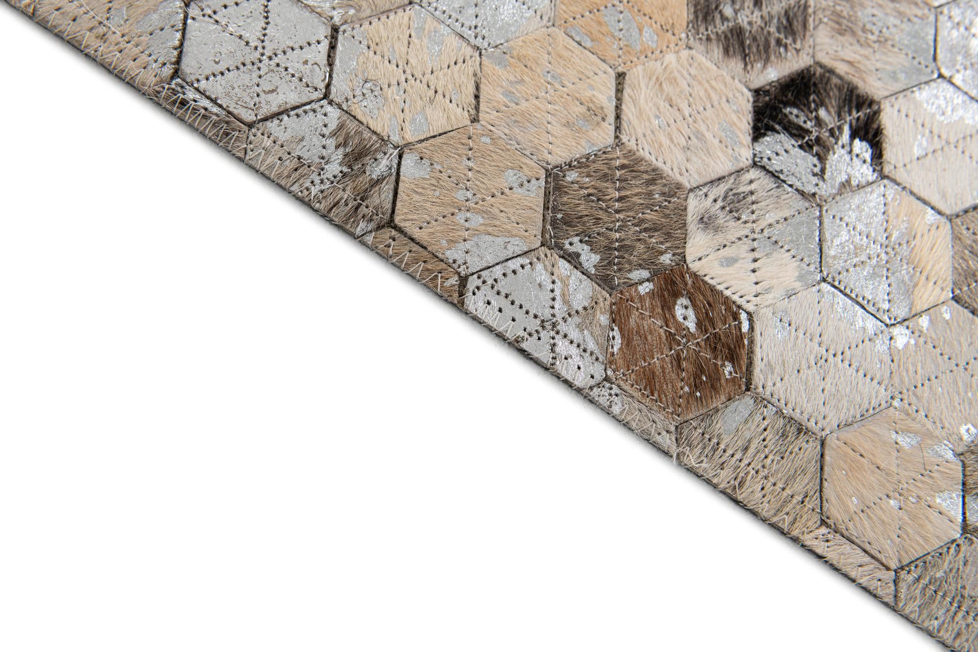 5' 4 x 7' 7 Cowhide Stocks Rug