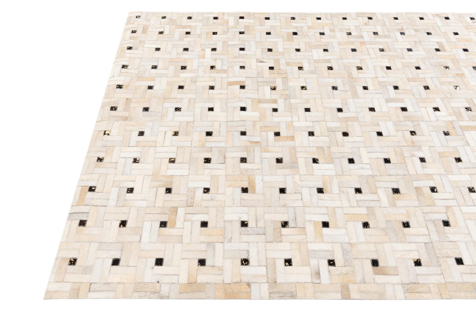 5' 1 x 7' 11 Cowhide Stocks Rug
