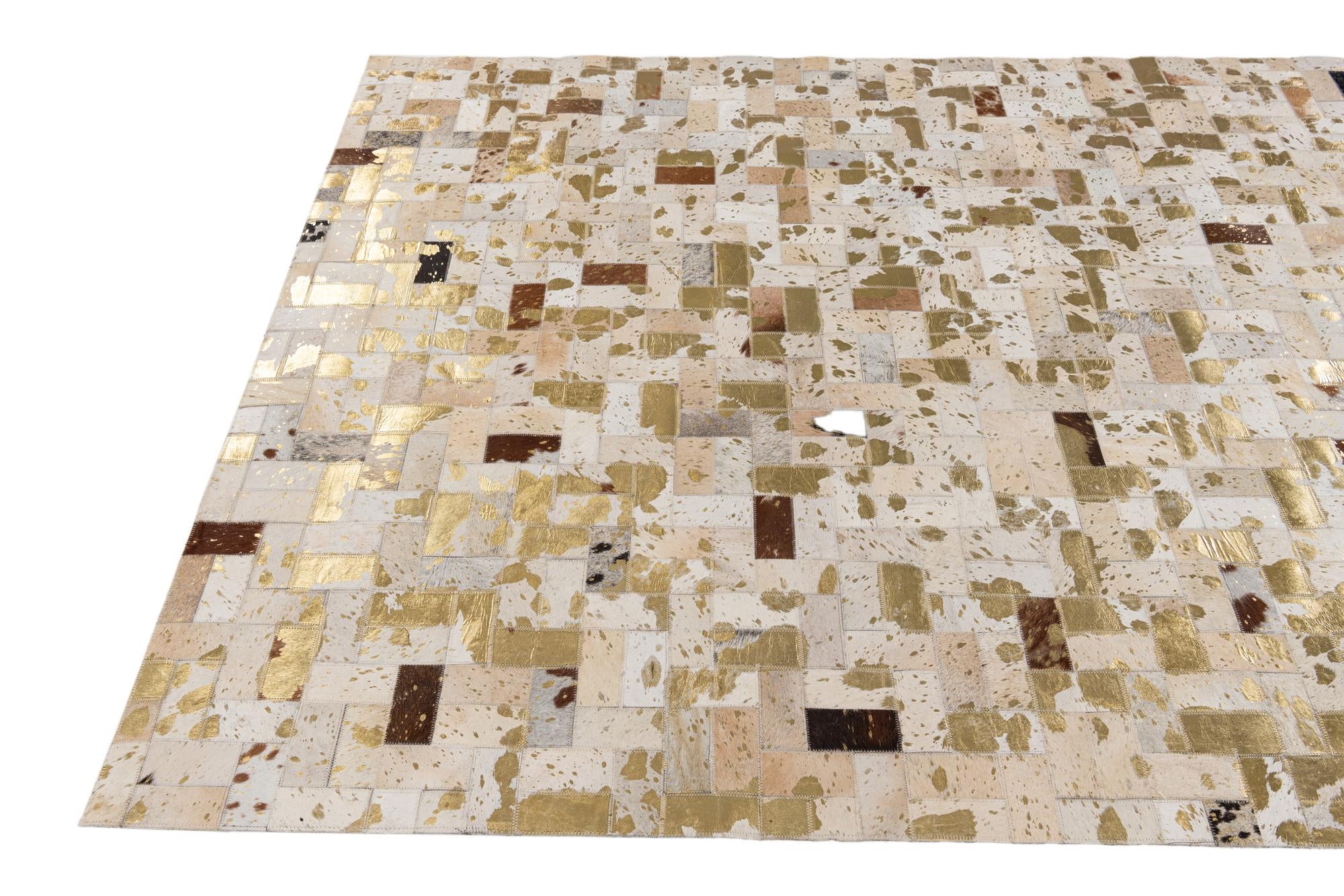 5' 1 x 8' 1 Cowhide Stocks Rug