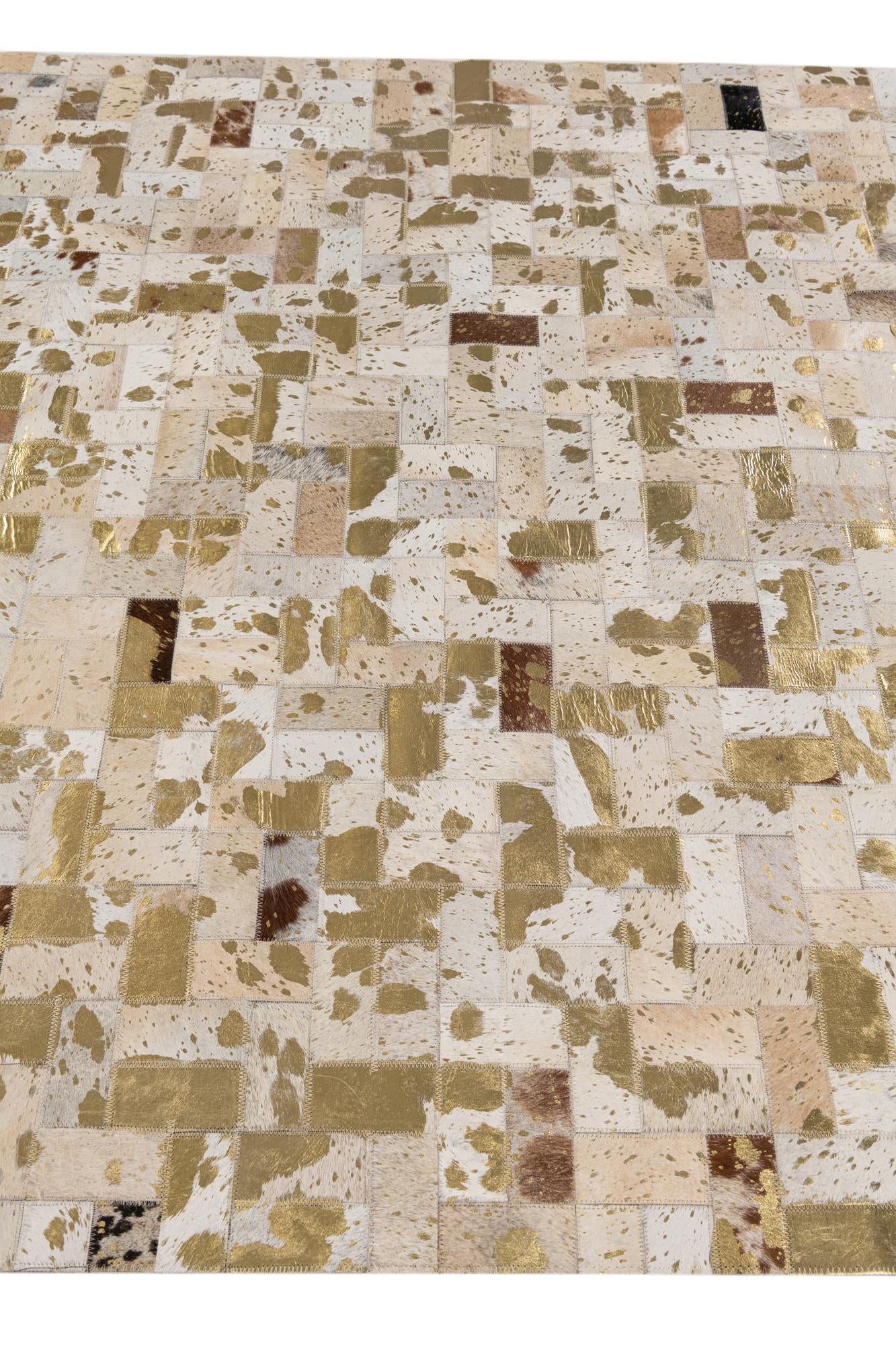 5' 1 x 8' 1 Cowhide Stocks Rug