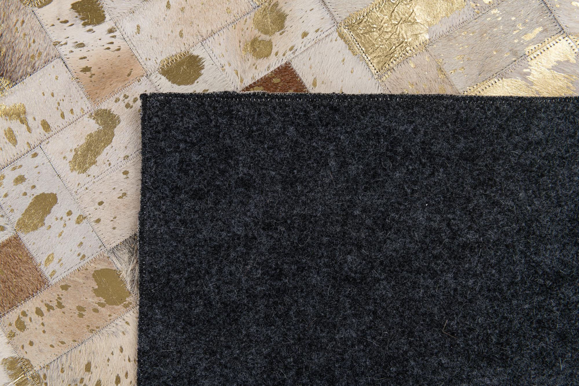 5' 1 x 8' 1 Cowhide Stocks Rug