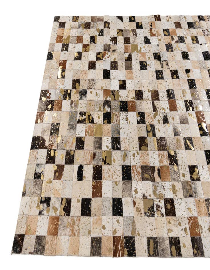 Detail image of 5' 1 x 8' Cowhide Stocks Rug