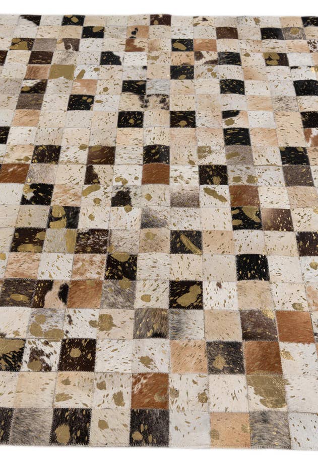 Detail image of 5' 1 x 8' Cowhide Stocks Rug