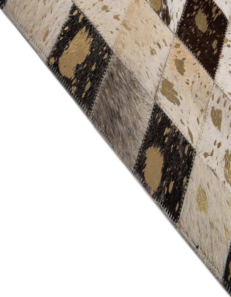 Detail image of 5' 1 x 8' Cowhide Stocks Rug