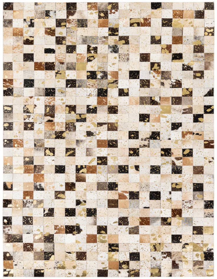 Detail image of 5' 1 x 8' Cowhide Stocks Rug