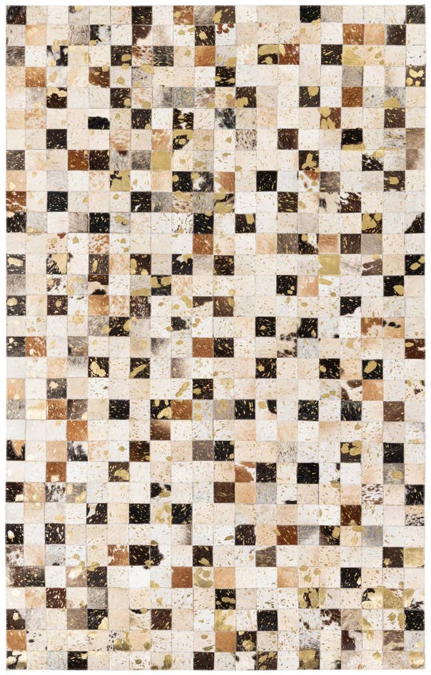 Detail image of 5' 1 x 8' Cowhide Stocks Rug