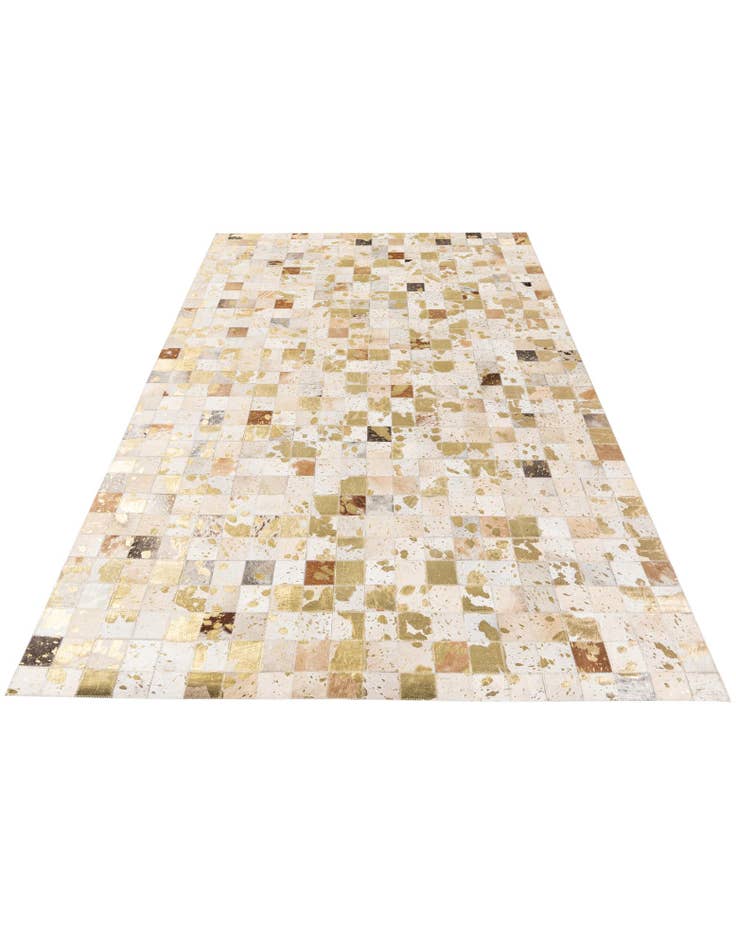 Detail image of 5' 2 x 8' 1 Cowhide Stocks Rug