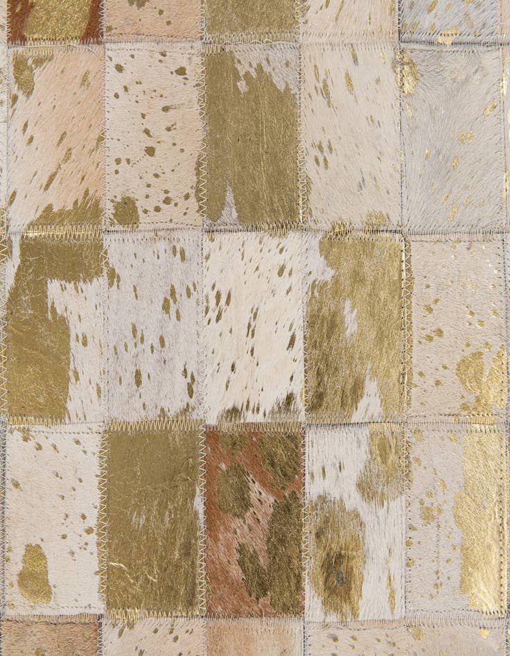 Detail image of 5' 2 x 8' 1 Cowhide Stocks Rug