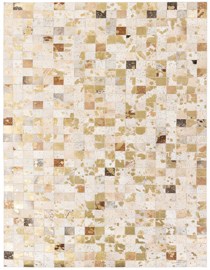 Detail image of 5' 2 x 8' 1 Cowhide Stocks Rug