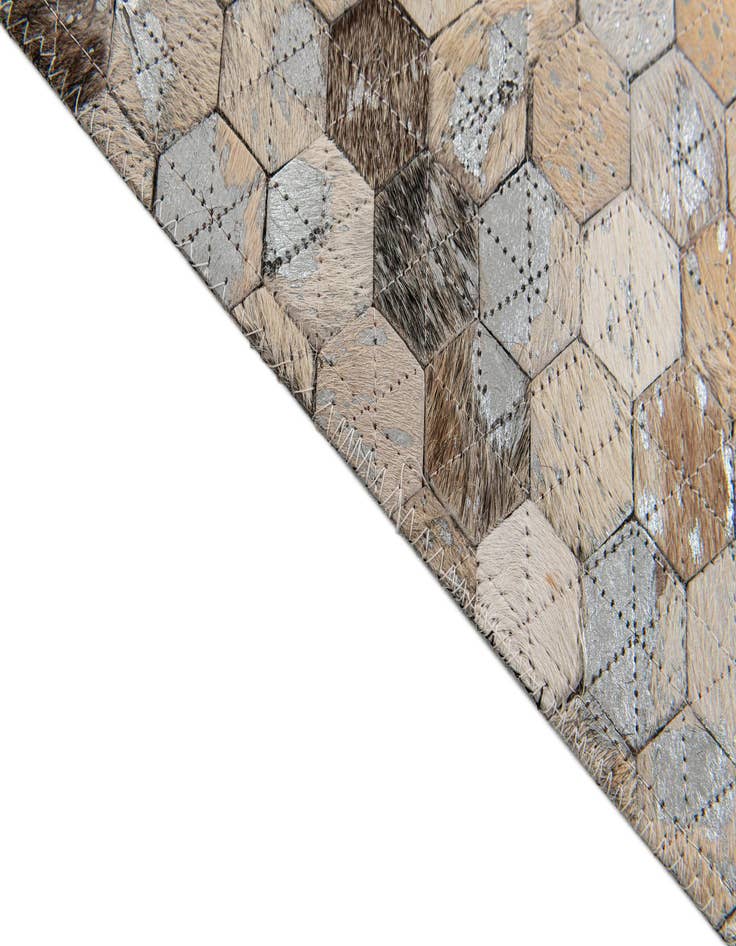 Detail image of 5' 4 x 7' 6 Cowhide Stocks Rug