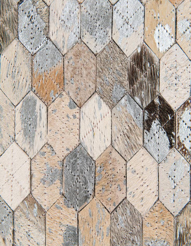 Detail image of 5' 4 x 7' 6 Cowhide Stocks Rug