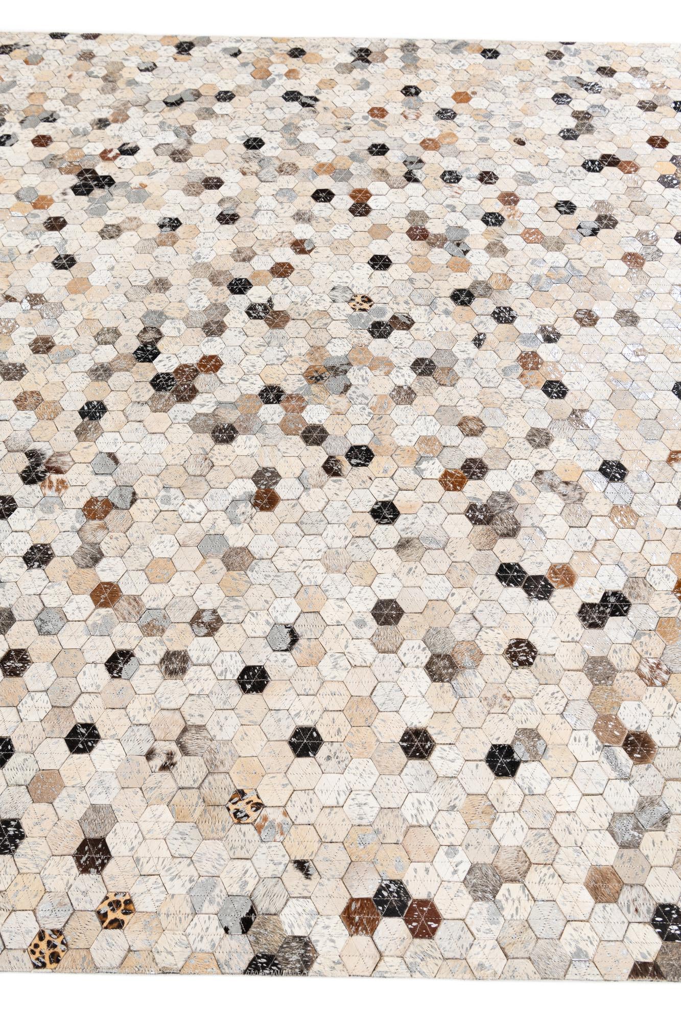 5' 4 x 7' 7 Cowhide Stocks Rug