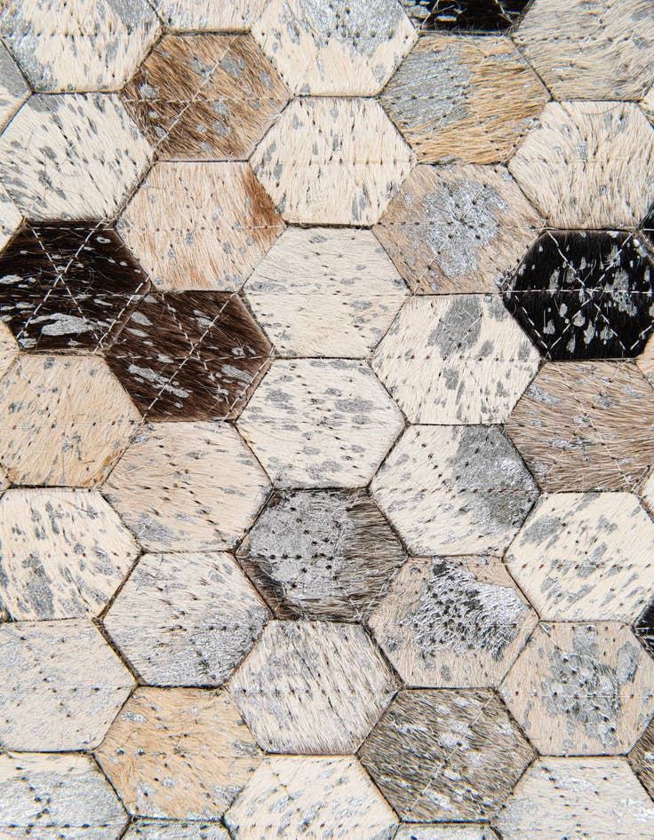 Detail image of 5' 3 x 7' 8 Cowhide Stocks Rug