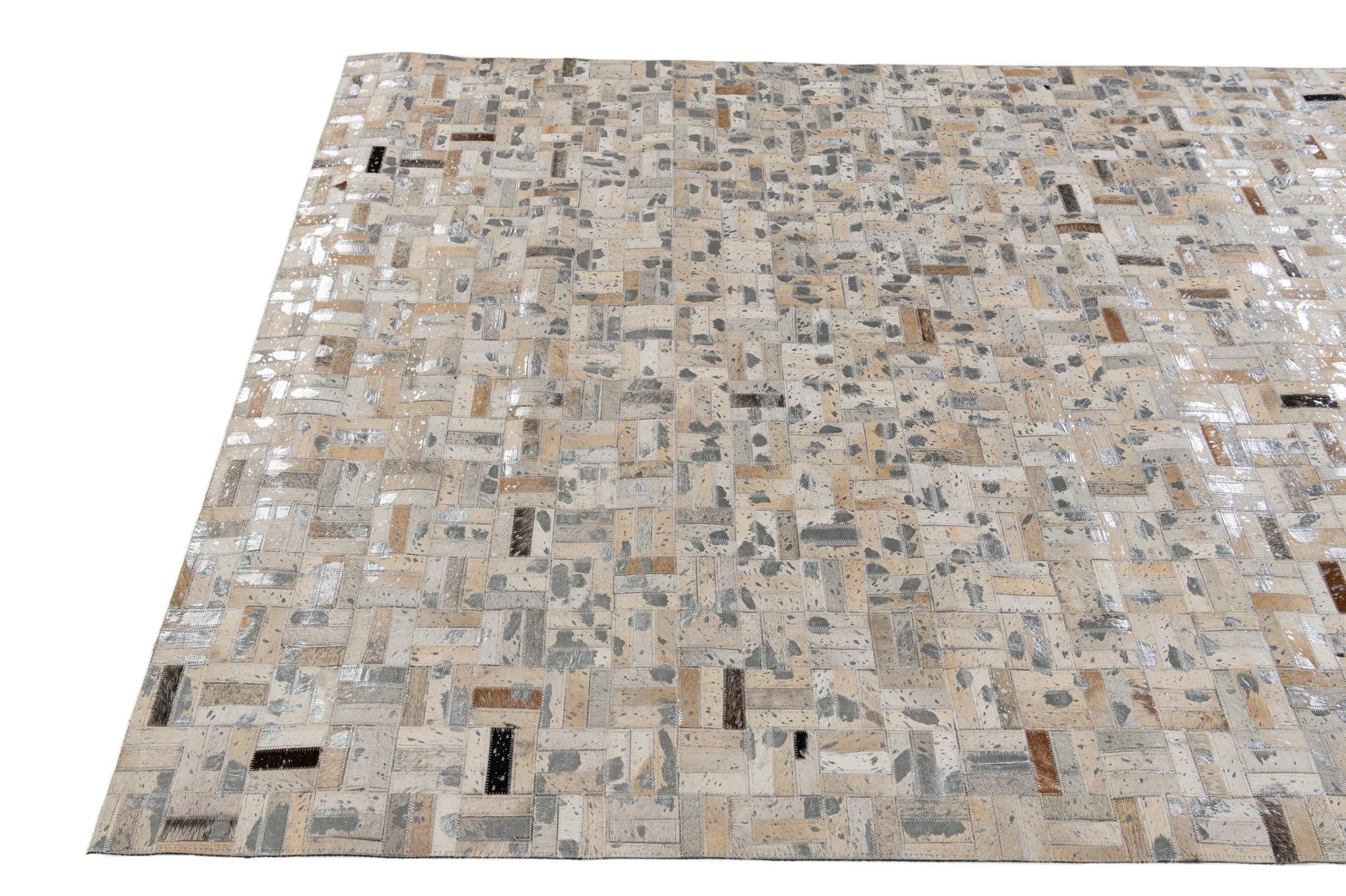 4' 11 x 8' 1 Cowhide Stocks Rug