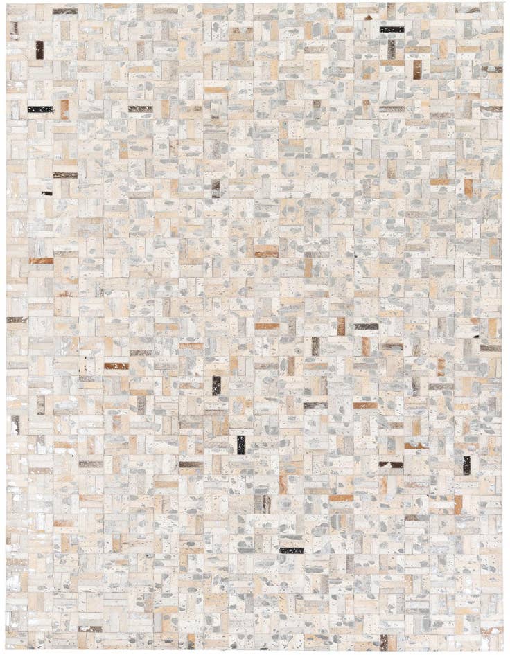 Detail image of 4' 11 x 8' 1 Cowhide Stocks Rug
