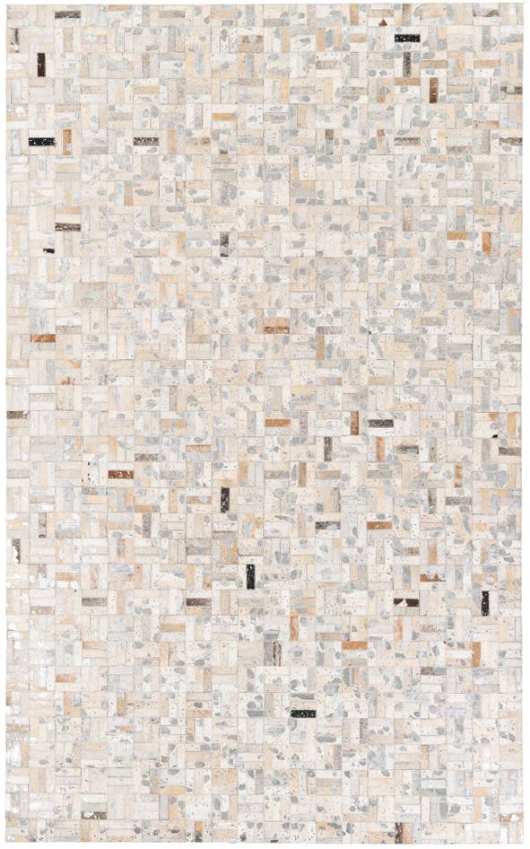 Detail image of 4' 11 x 8' 1 Cowhide Stocks Rug