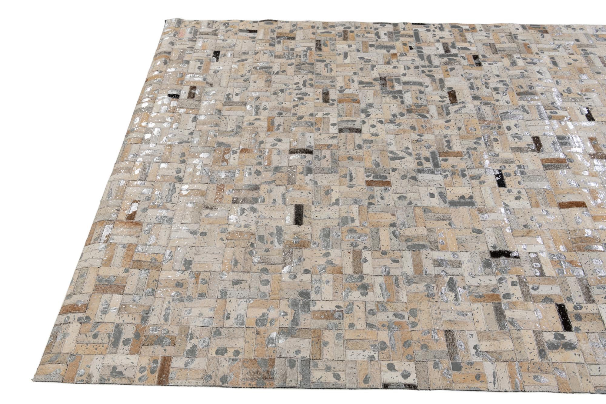 5' x 8' 1 Cowhide Stocks Rug