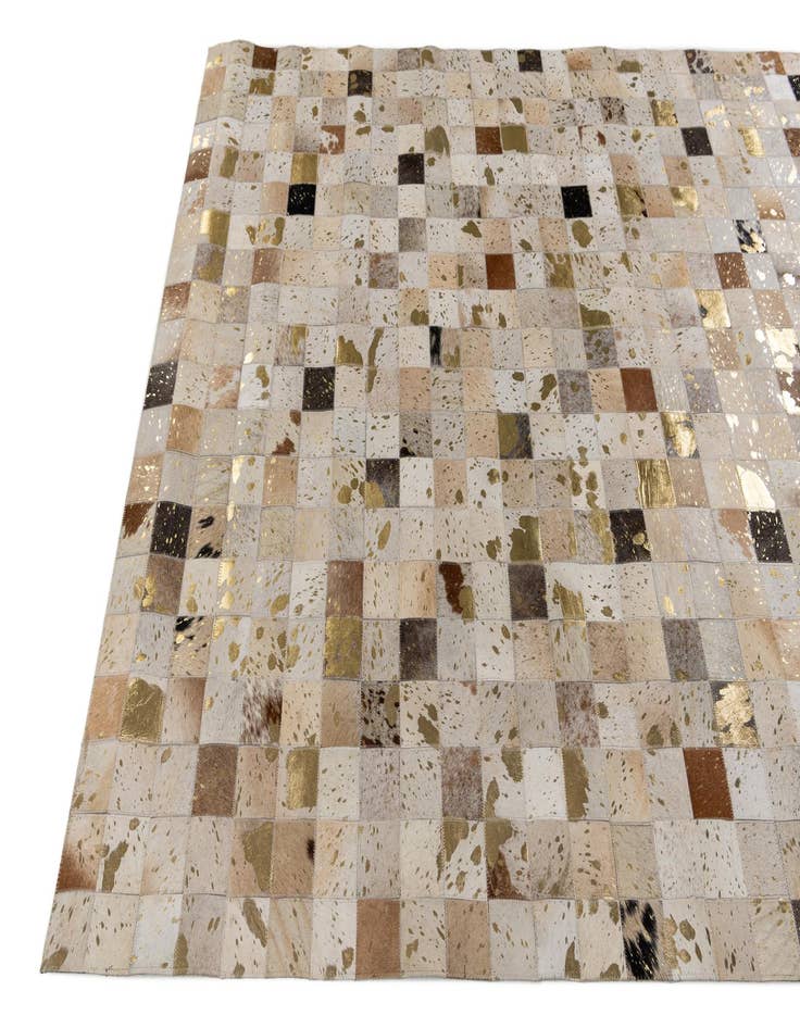 Detail image of 5' 1 x 7' 10 Cowhide Stocks Rug