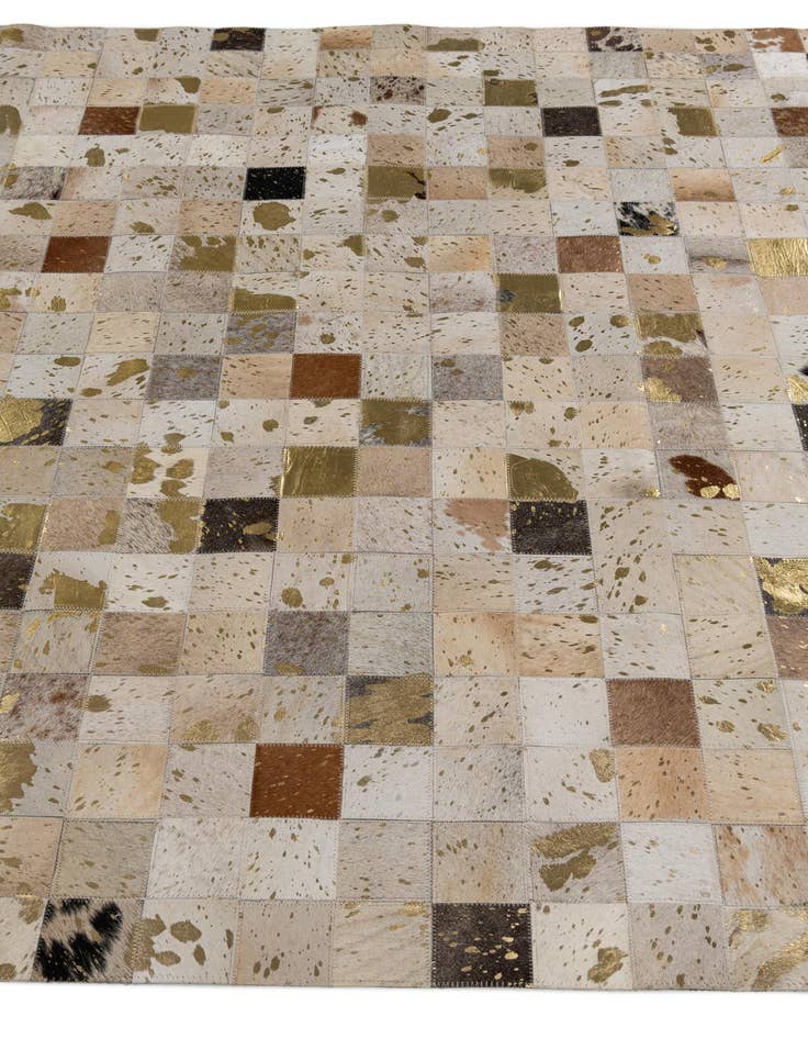 Detail image of 5' 1 x 7' 10 Cowhide Stocks Rug