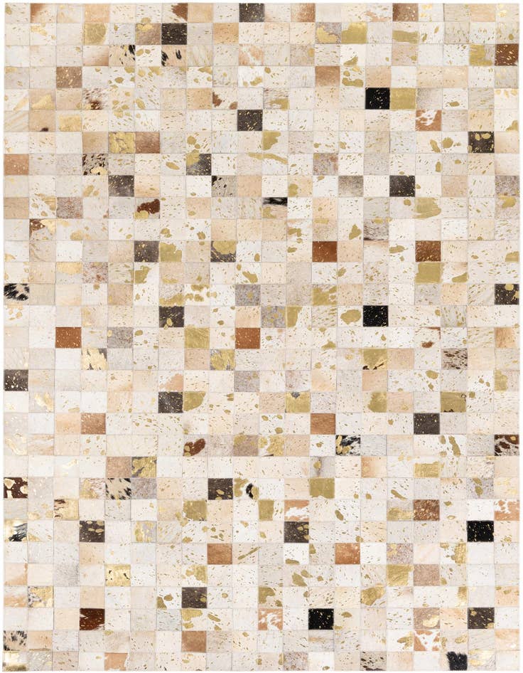 Detail image of 5' 1 x 7' 10 Cowhide Stocks Rug