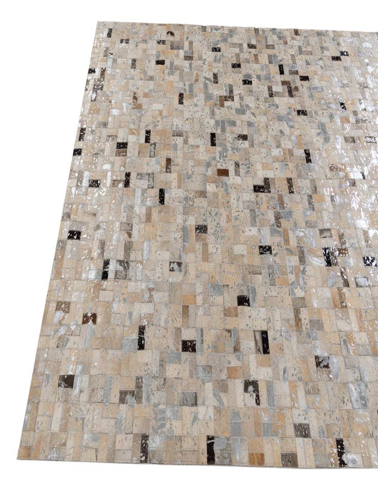 Detail image of 5' 3 x 7' 6 Cowhide Stocks Rug