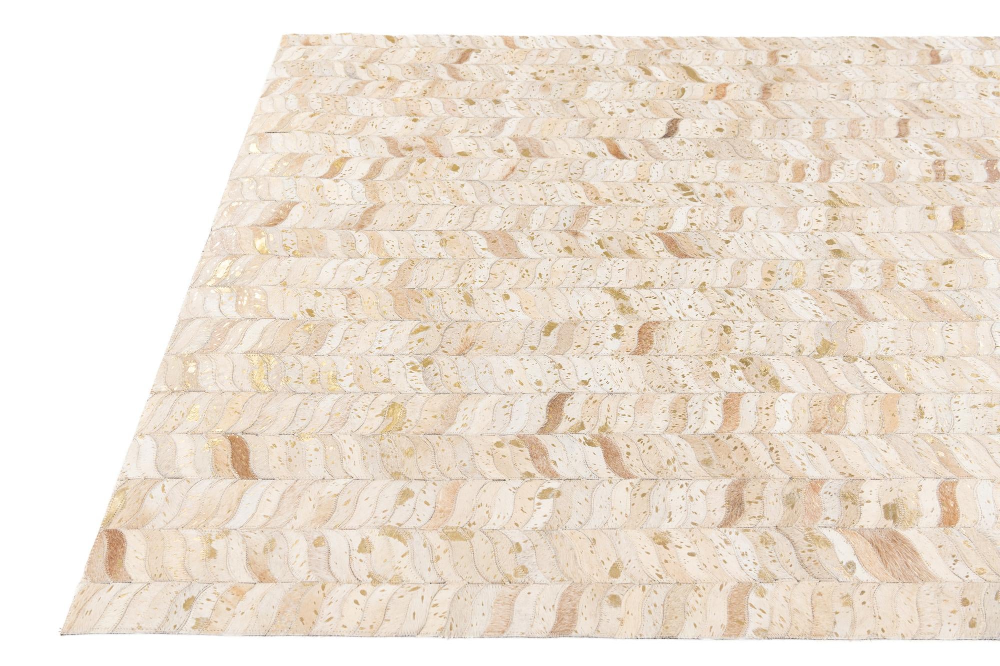 5' x 8' Cowhide Stocks Rug