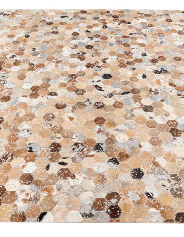 Detail image of 5' 4 x 7' 8 Cowhide Stocks Rug