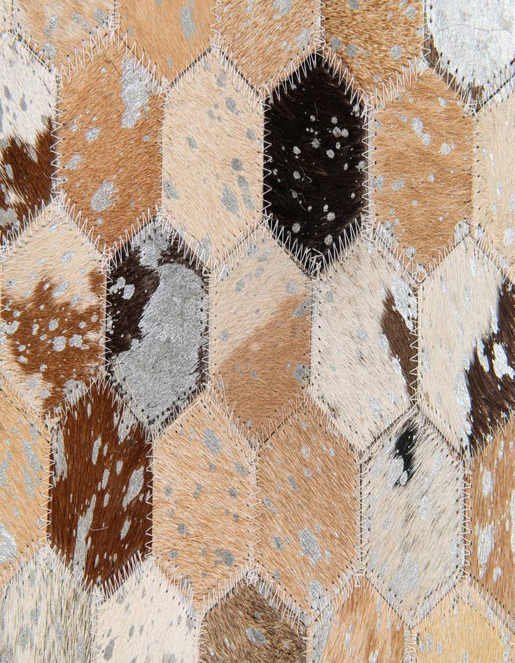Detail image of 5' 4 x 7' 8 Cowhide Stocks Rug