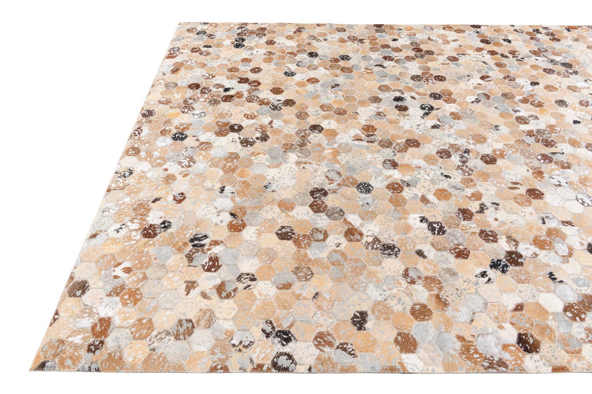 5' 5 x 7' 6 Cowhide Stocks Rug