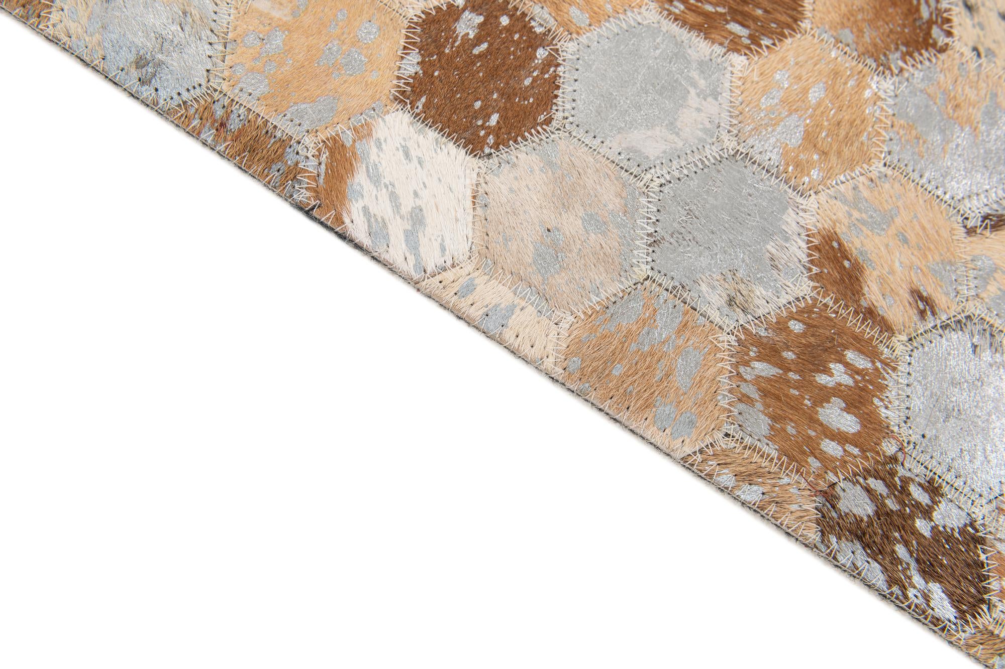5' 5 x 7' 6 Cowhide Stocks Rug