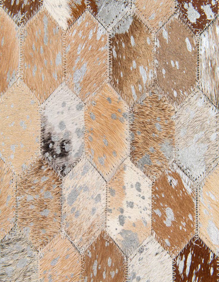 Detail image of 5' 5 x 7' 6 Cowhide Stocks Rug