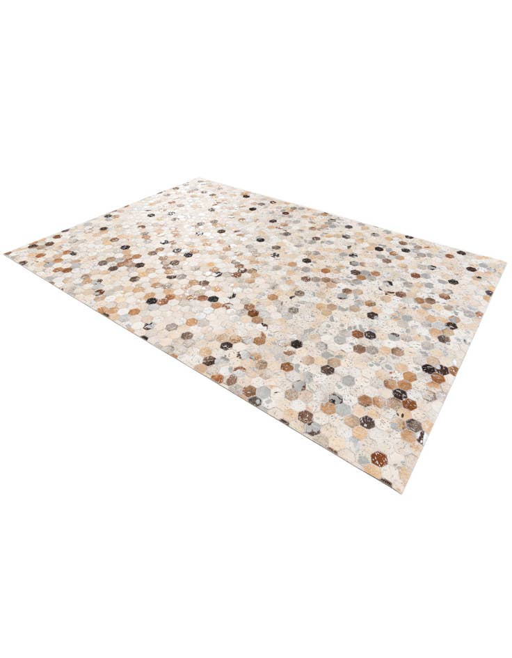 Detail image of 5' 2 x 7' 5 Cowhide Stocks Rug