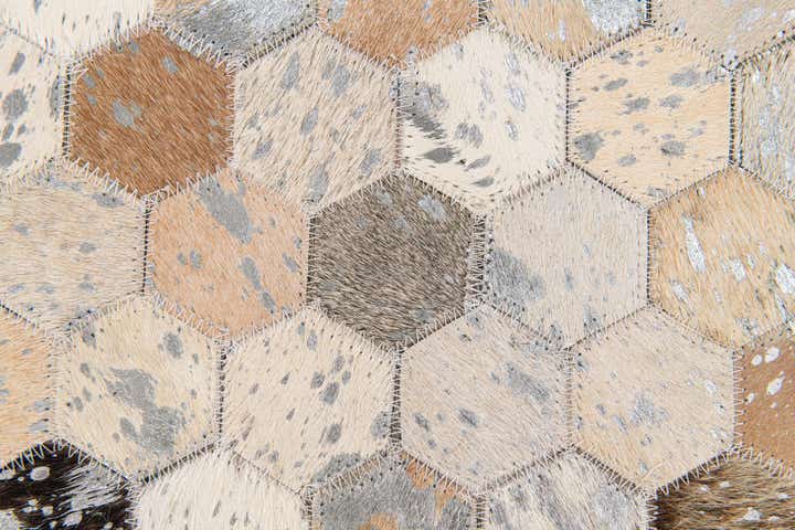 5' 2 x 7' 5 Cowhide Stocks Rug