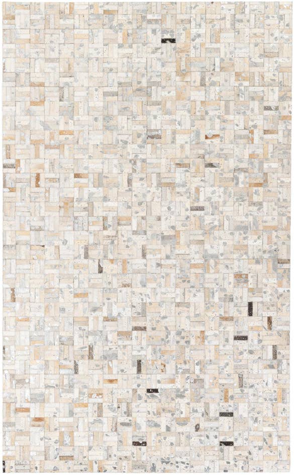 Detail image of 4' 11 x 8' 1 Cowhide Stocks Rug
