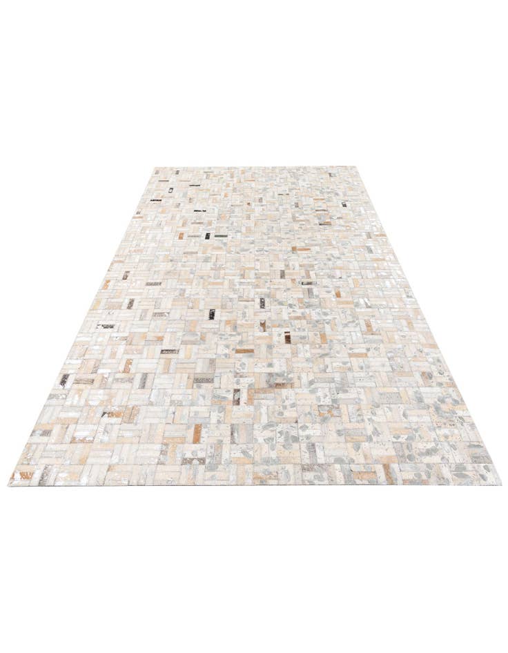 Detail image of 4' 11 x 8' 1 Cowhide Stocks Rug